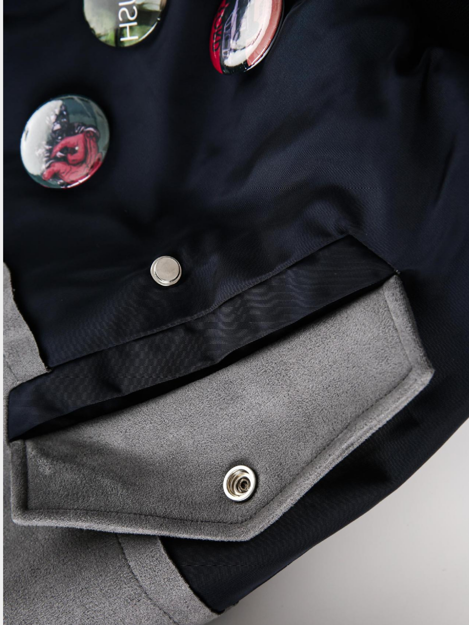 BluffTote - Men's Asymmetrical Panel Badge Padded Jacket GONGGAR SPORTS