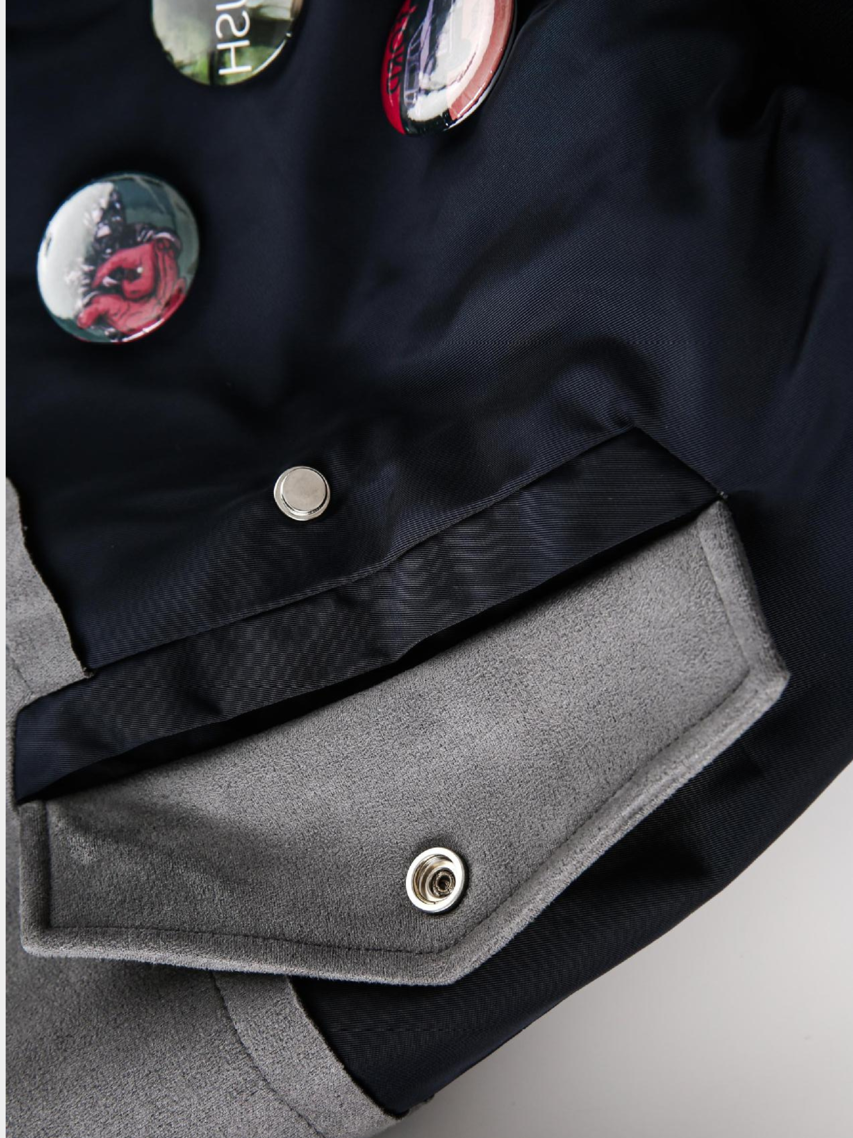 BluffTote - Men's Asymmetrical Panel Badge Padded Jacket GONGGAR SPORTS