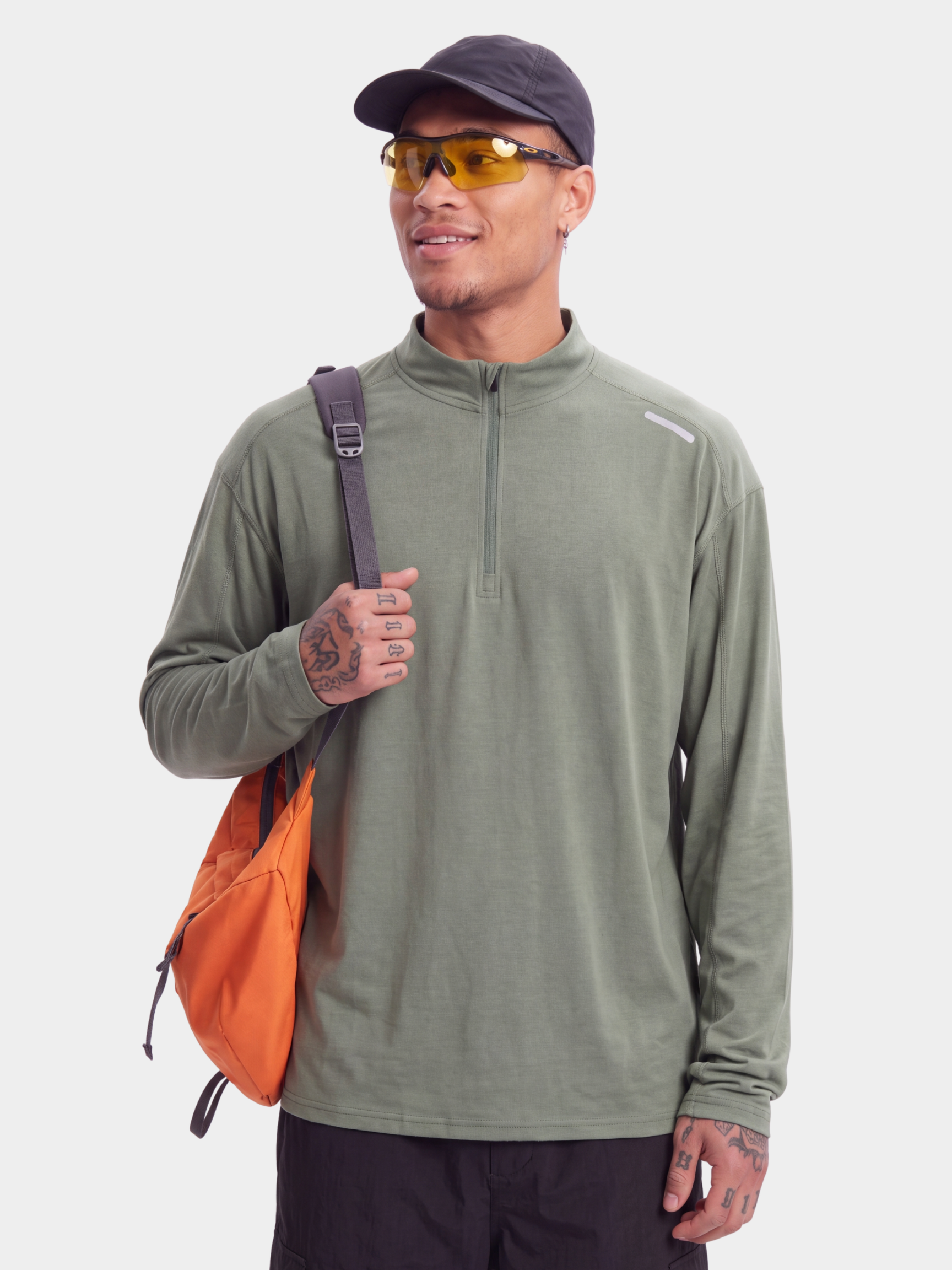 BreezeZip - Men's UPF40+ Quick-Dry Half-Zip Breathable T-Shirt