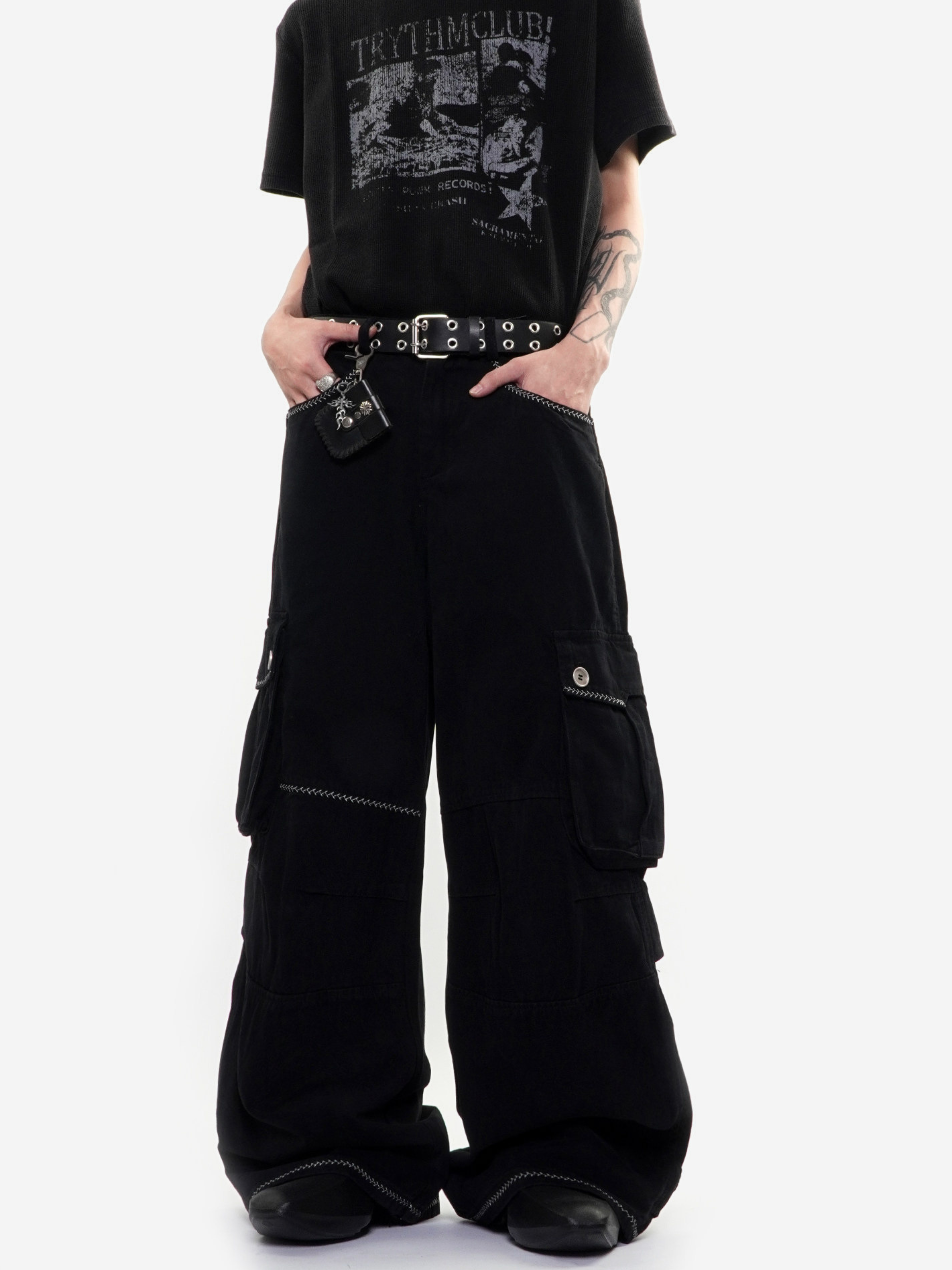 ThornView - Women's Multi-Pocket Washed Cargo Pants
