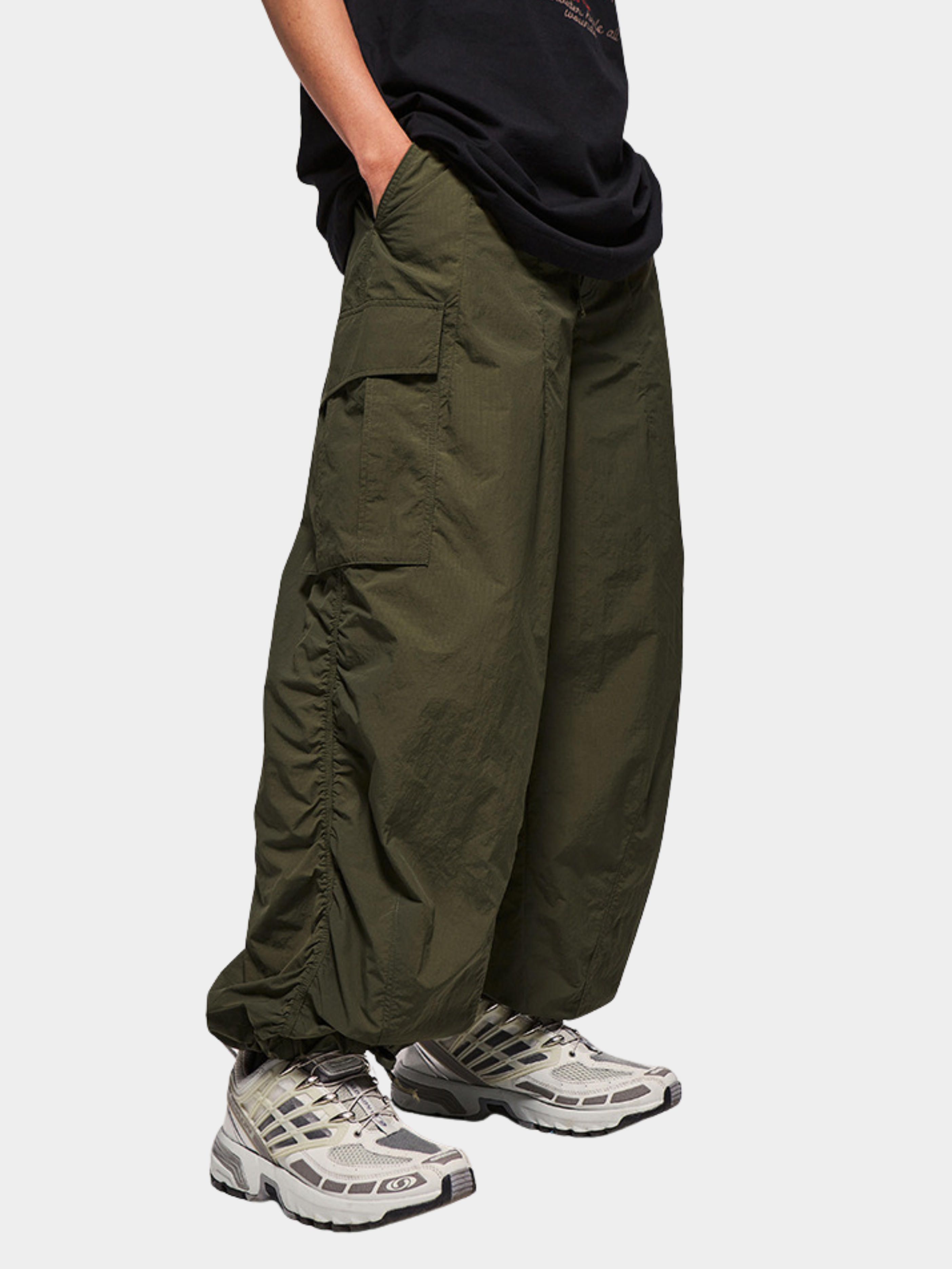 FireChair - Unisex Plaid Loose-Fit Utility Wide-Leg Pants