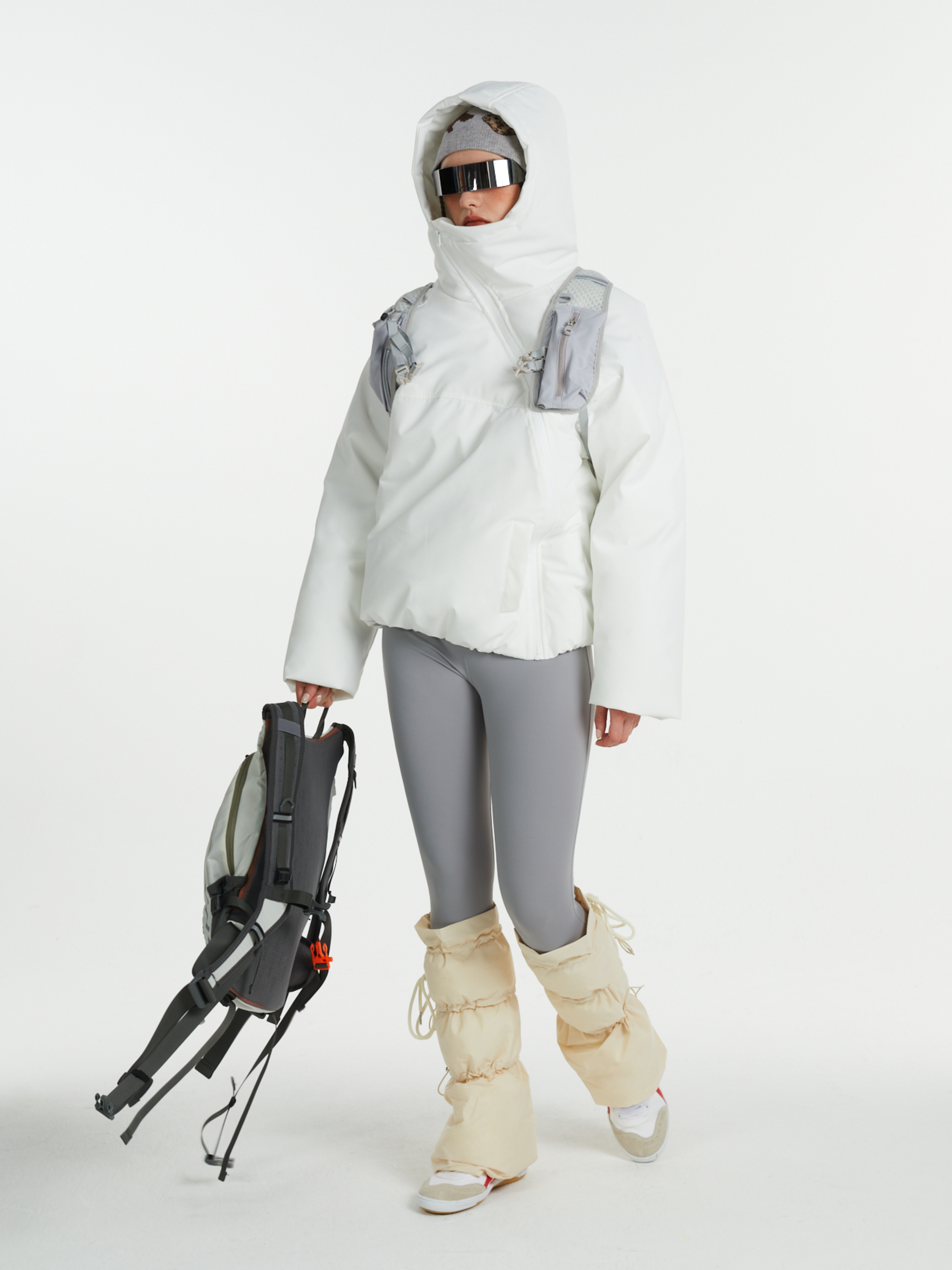 BluffGo - Asymmetric Zipper Hooded Insulated Jacket