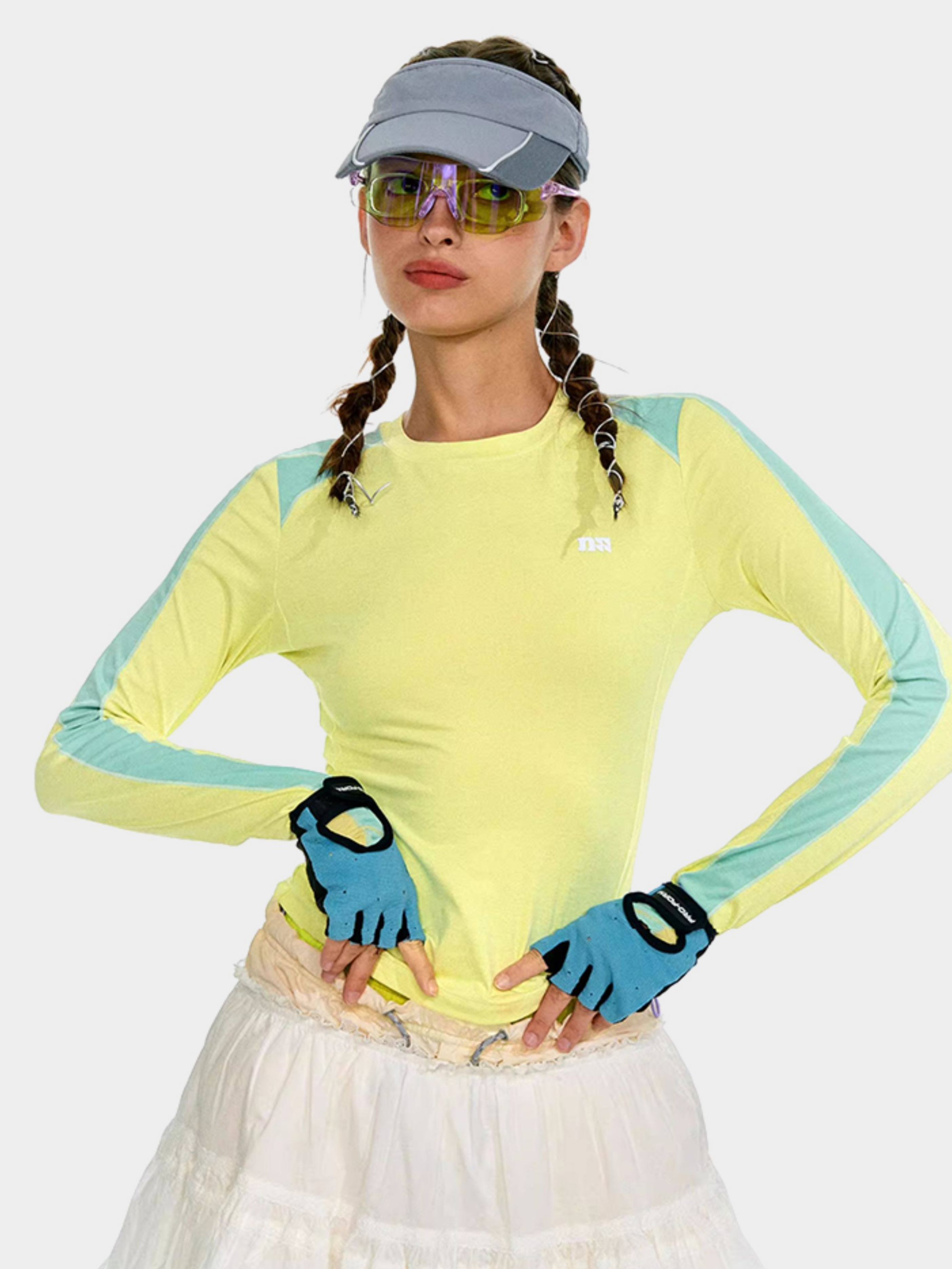 Moonfire - Moisture-Wicking Colorblock Fitted Base Layer Top
