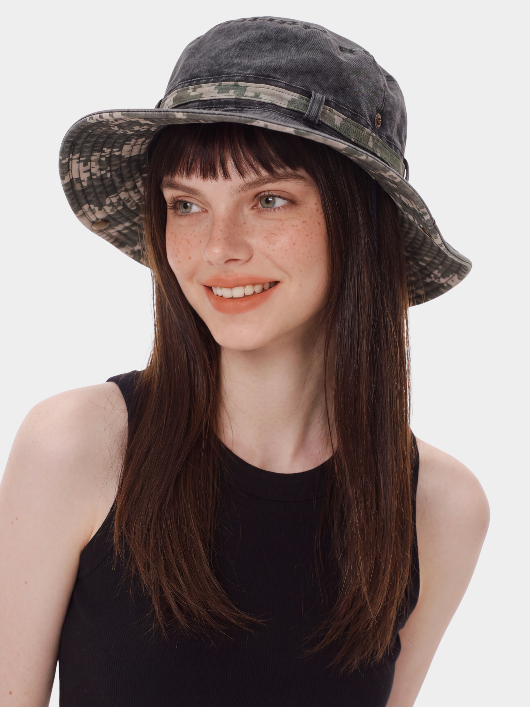 FadeCam - UPF50+ Protection Washed Camouflage Sun Bucket Hat