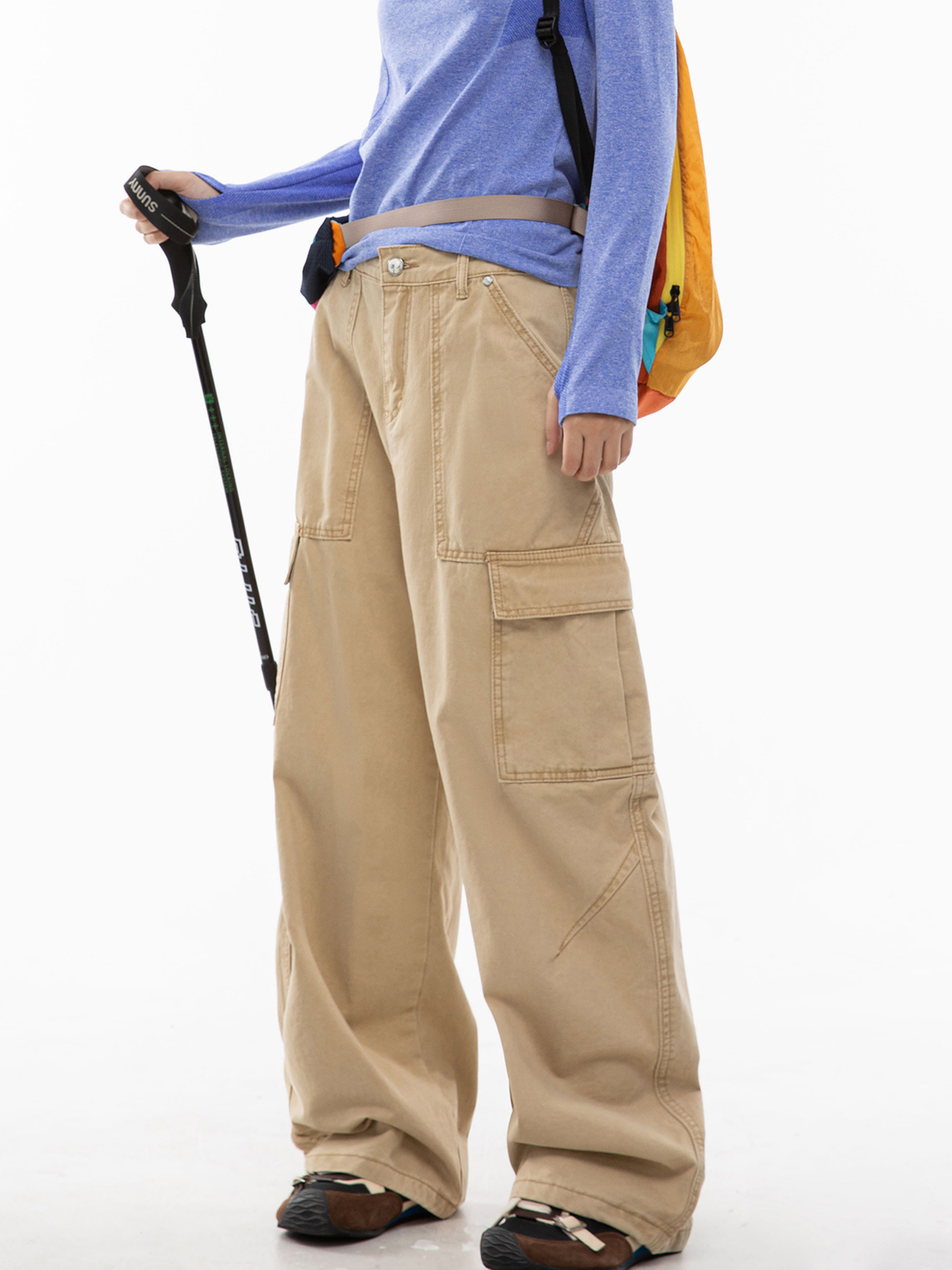 FrostStep - Unisex Large Pocket Pure Cotton Cargo Pants