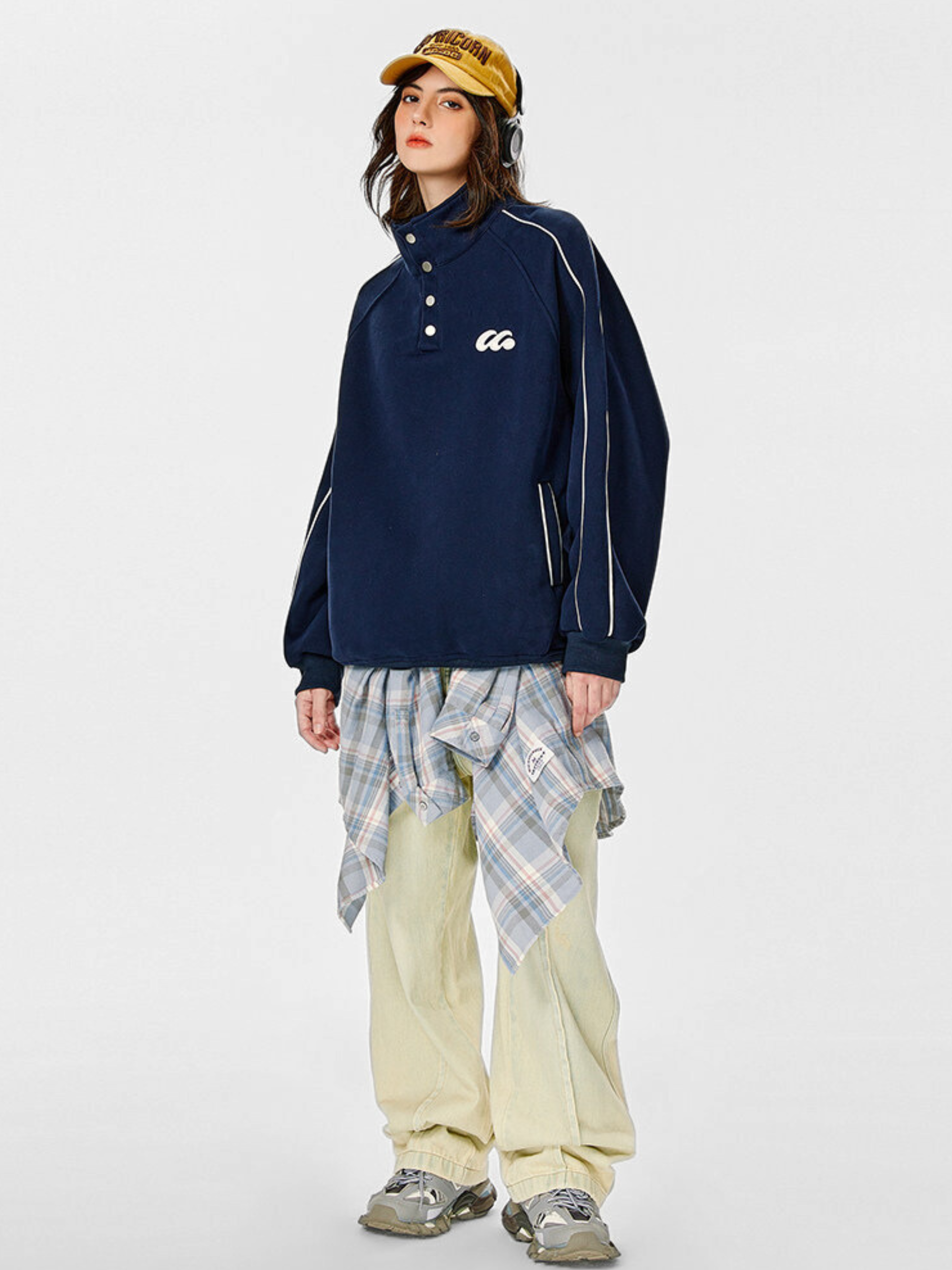 Moonbloom - Women's Stand Collar Sweatshirt Jacket