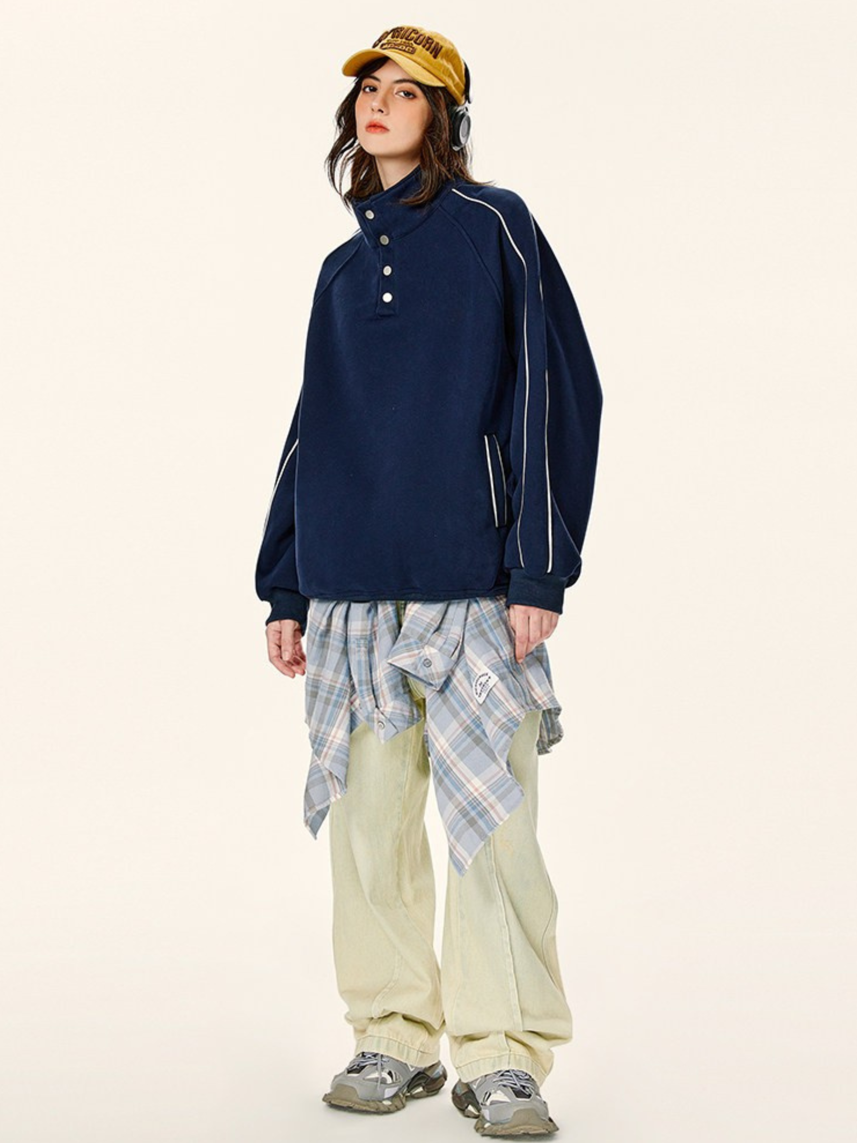 Moonbloom - Women's Stand Collar Sweatshirt Jacket