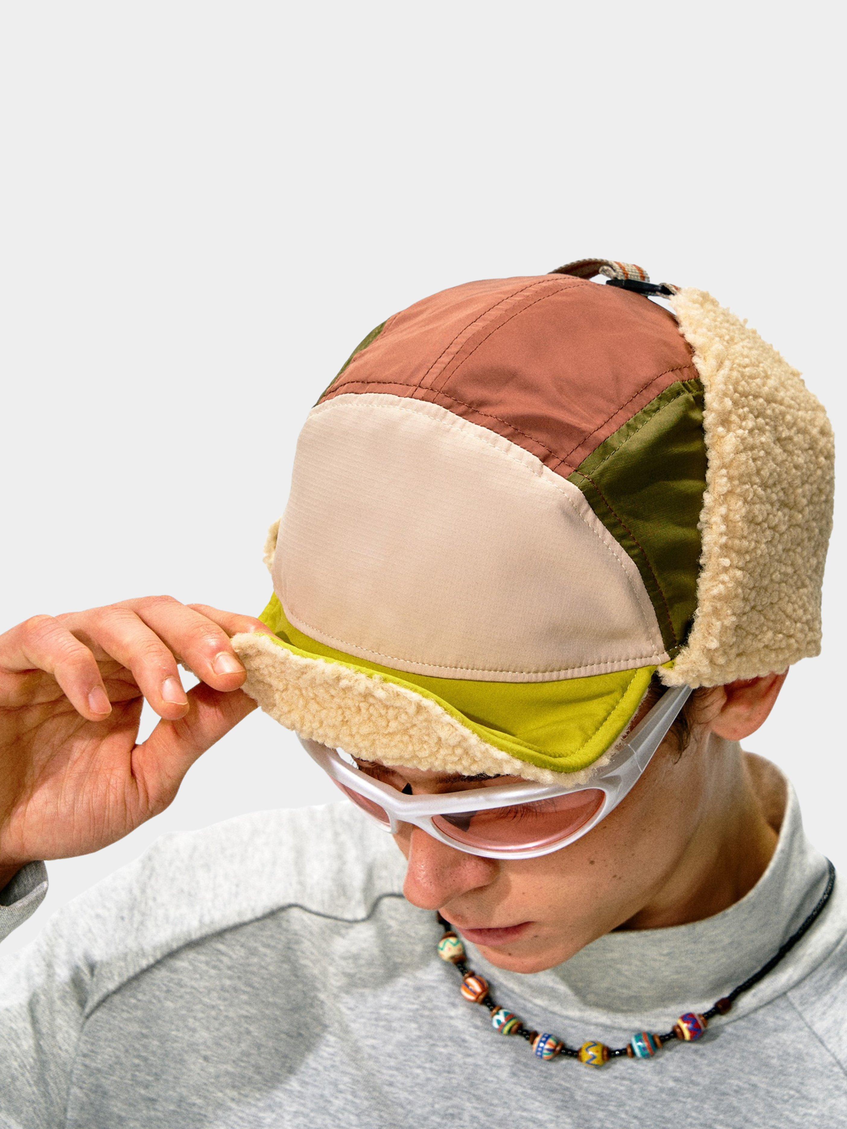 Moonlark - Colorblock Extra Warmth Sherpa-Lined Earflap Hat