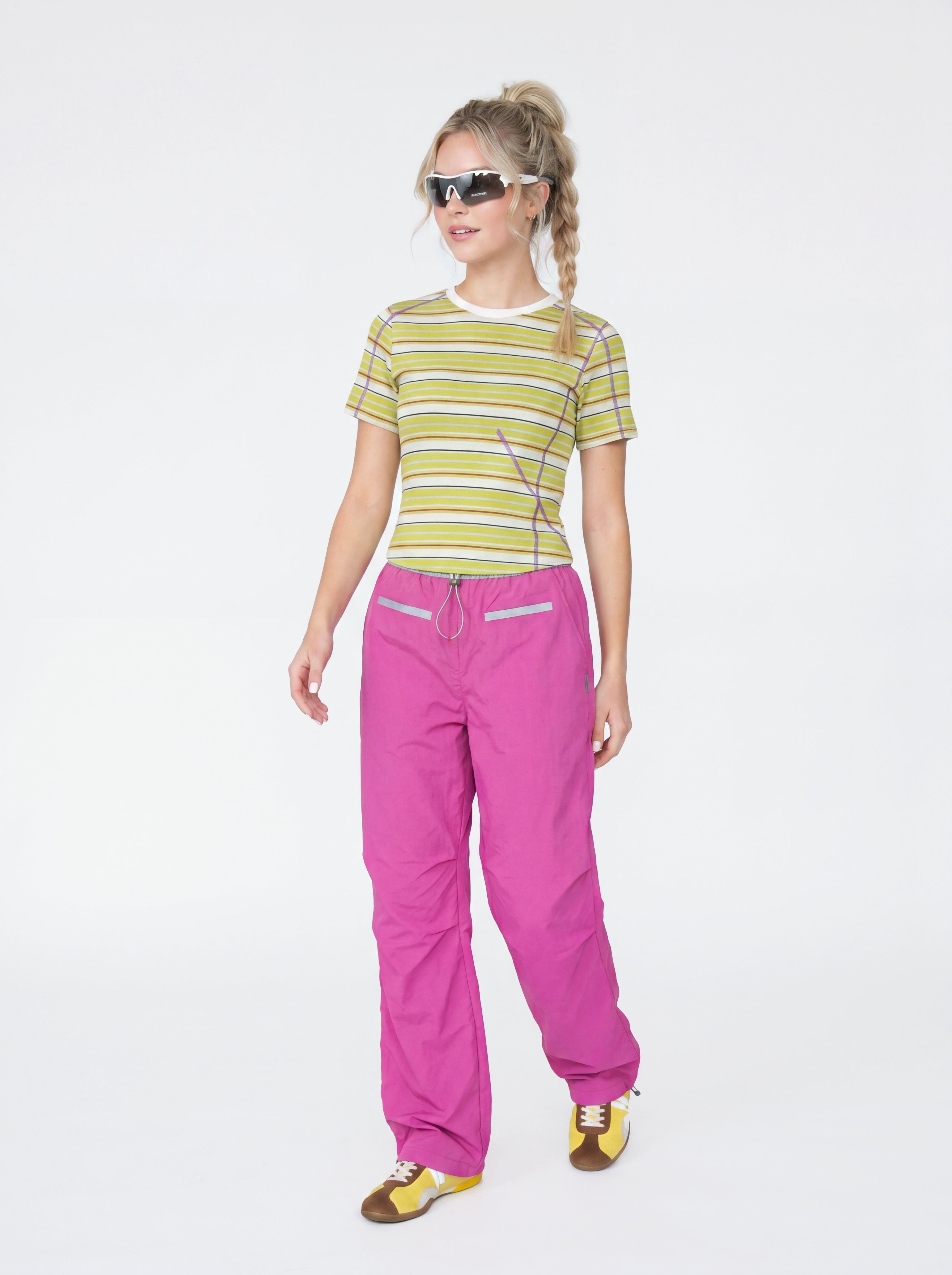 Alpenglow - Women's Breathable Quick-Dry Color-Block Stripe T-Shirt