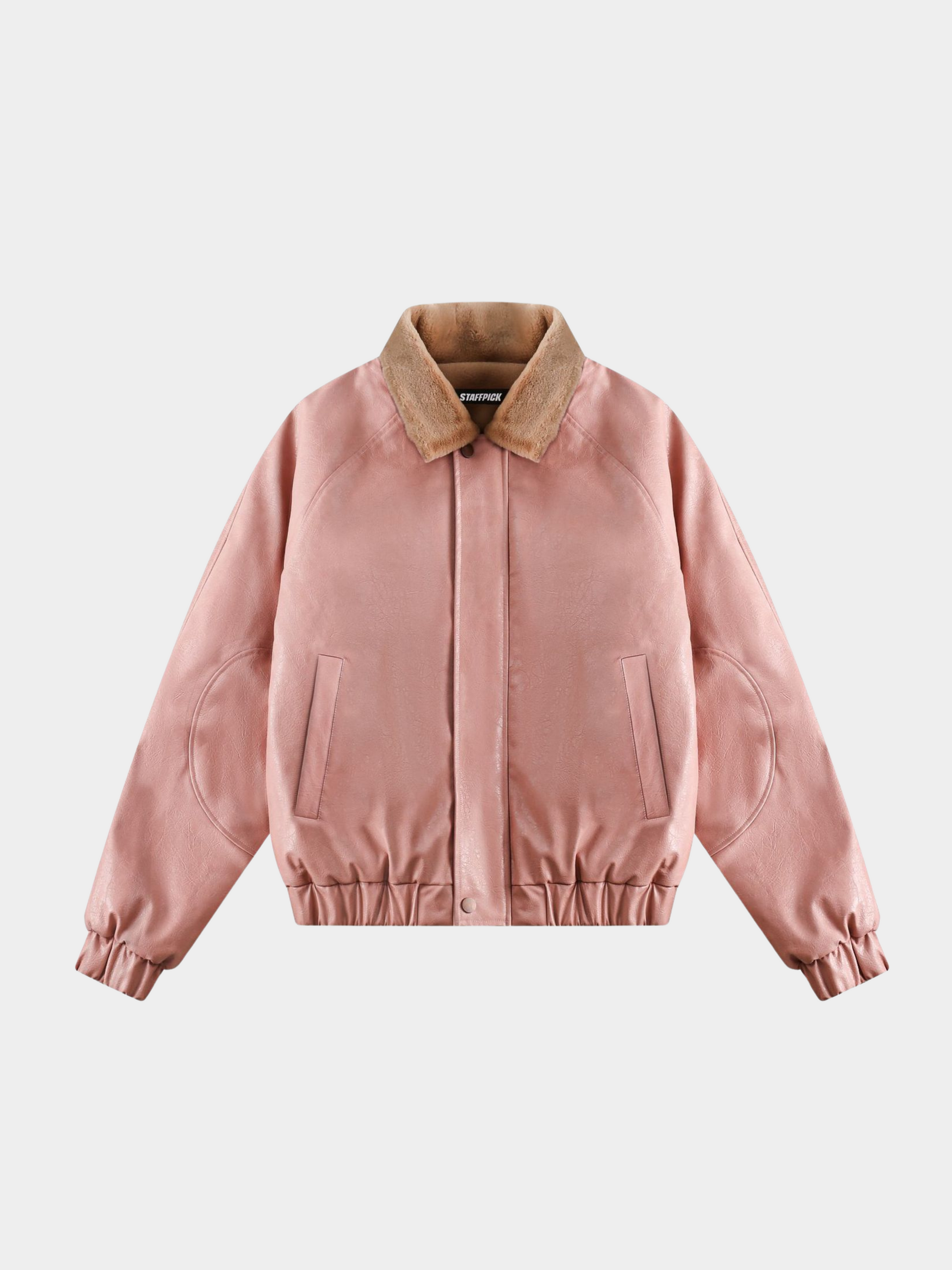RavenBoard - Women‘s  Faux Shearling Panel PU Padded Jacket GONGGAR SPORTS
