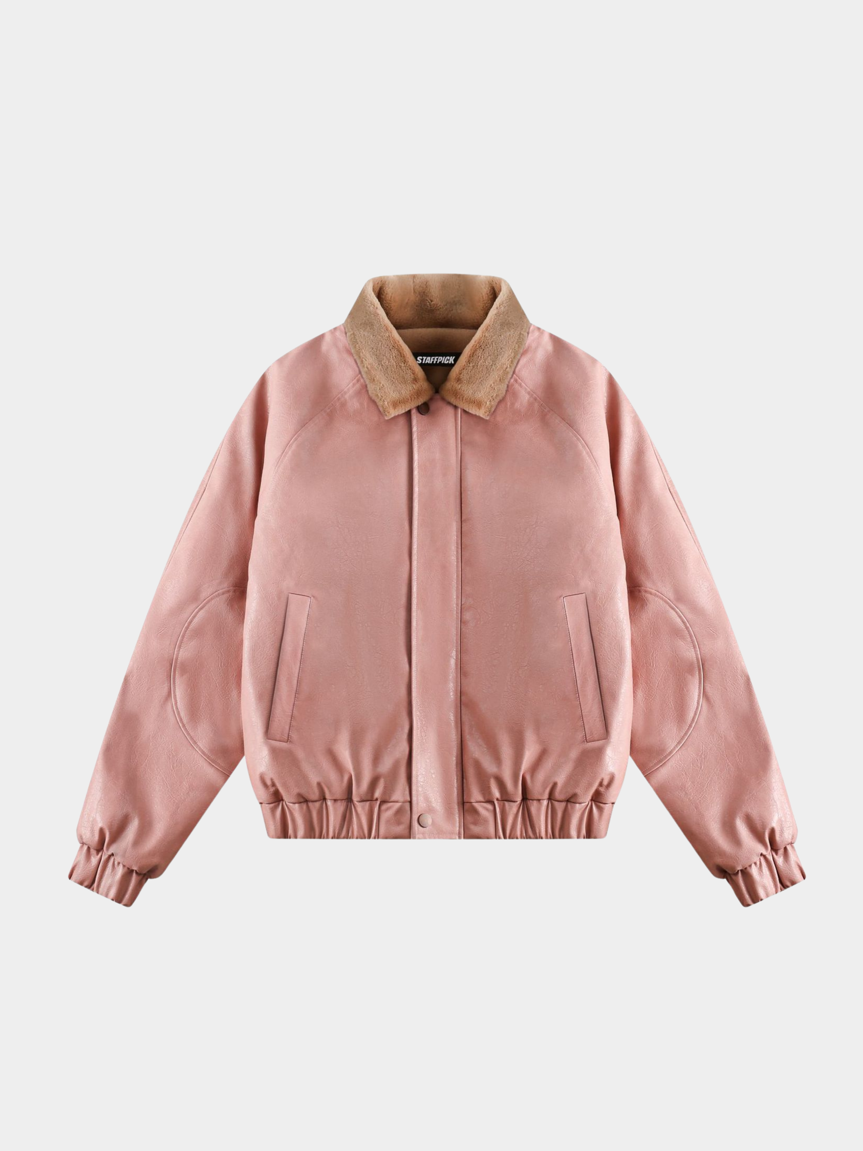 RavenBoard - Women‘s  Faux Shearling Panel PU Padded Jacket GONGGAR SPORTS