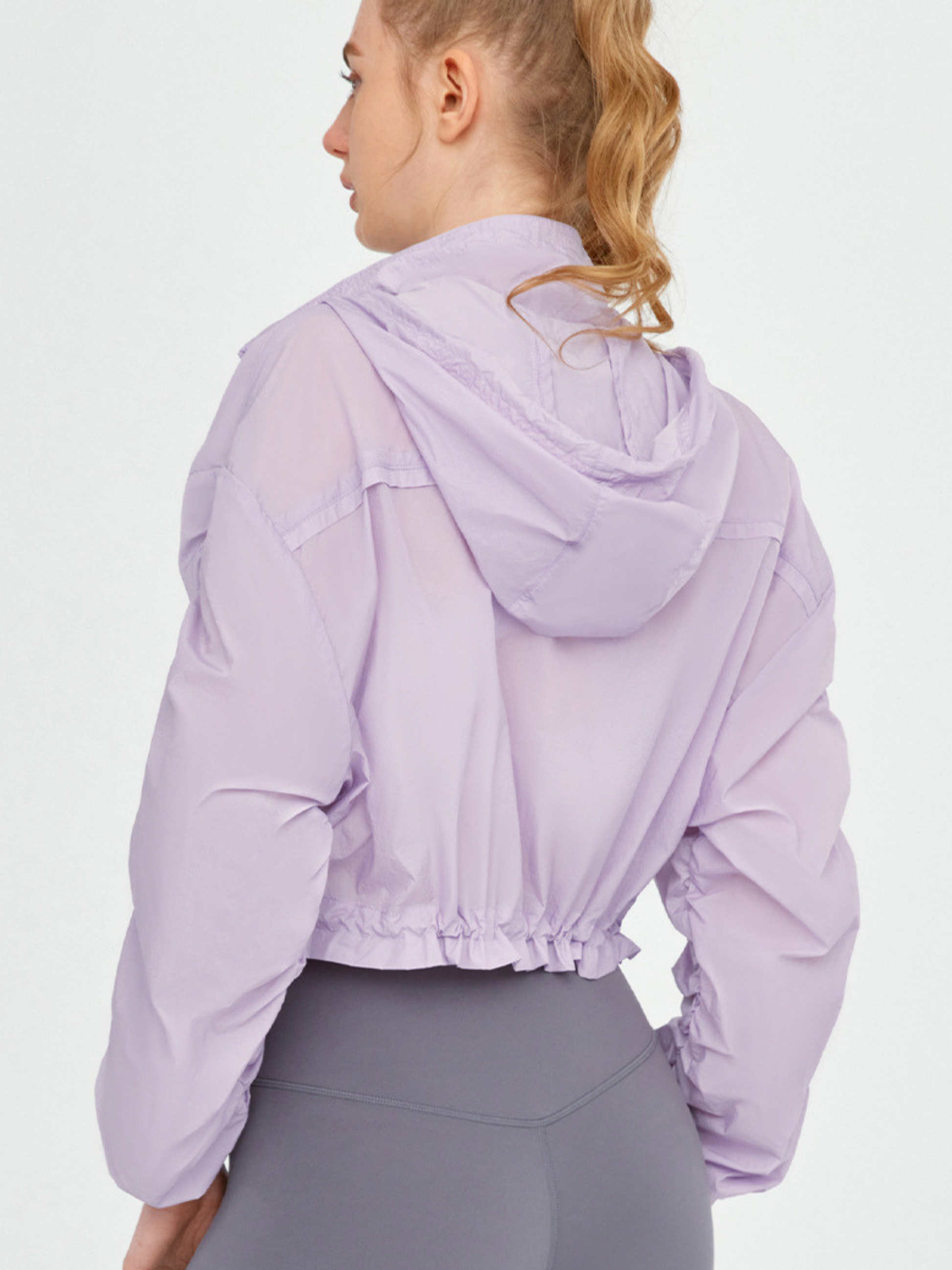 OwlBoard - Women's Lightweight Drawstring Hooded Yoga Jacket GONGGAR SPORTS