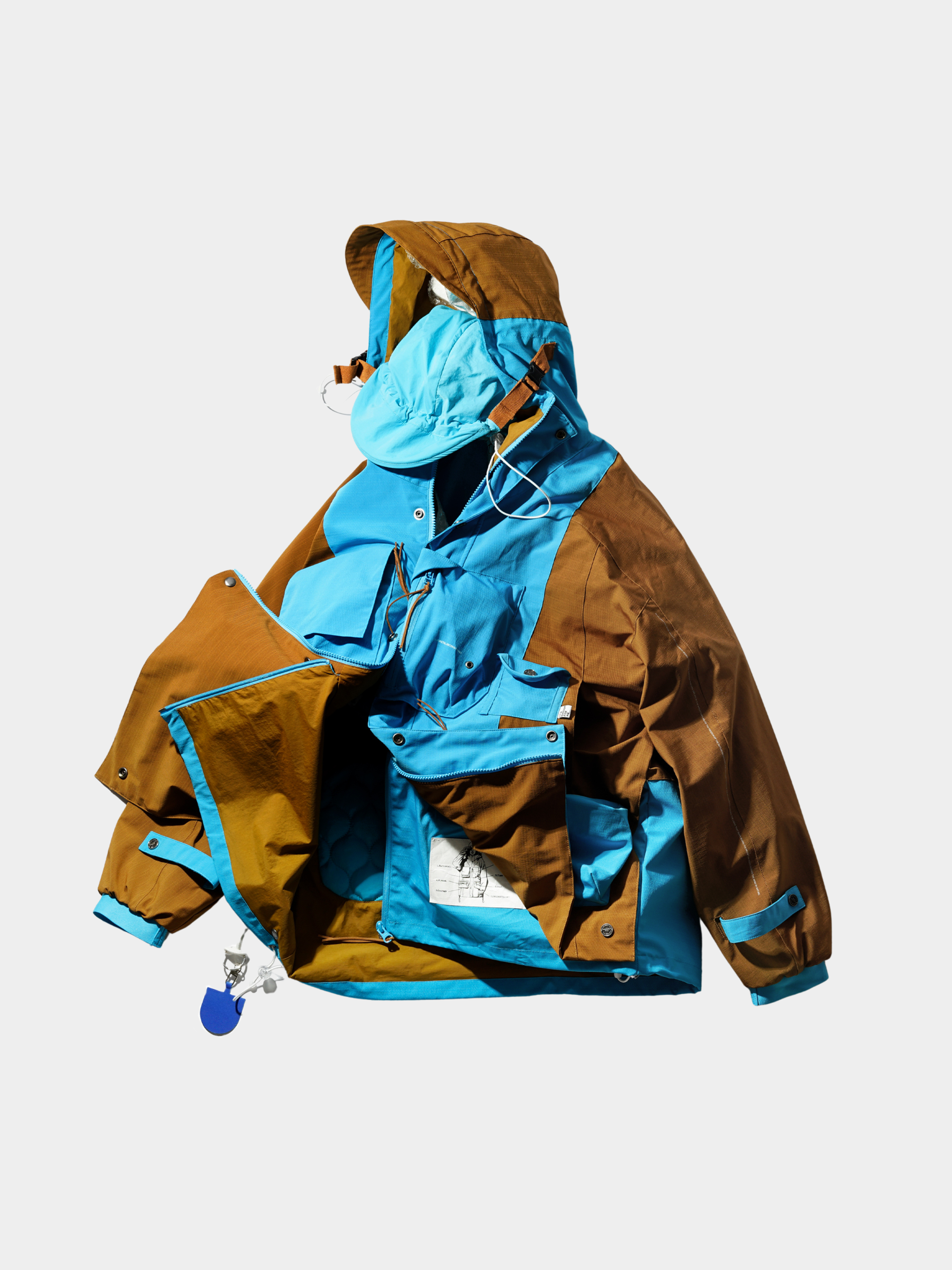 HeatFlask - Men's Color-Block Dual-Hood Teflon® 3-Proof Functional Jacket