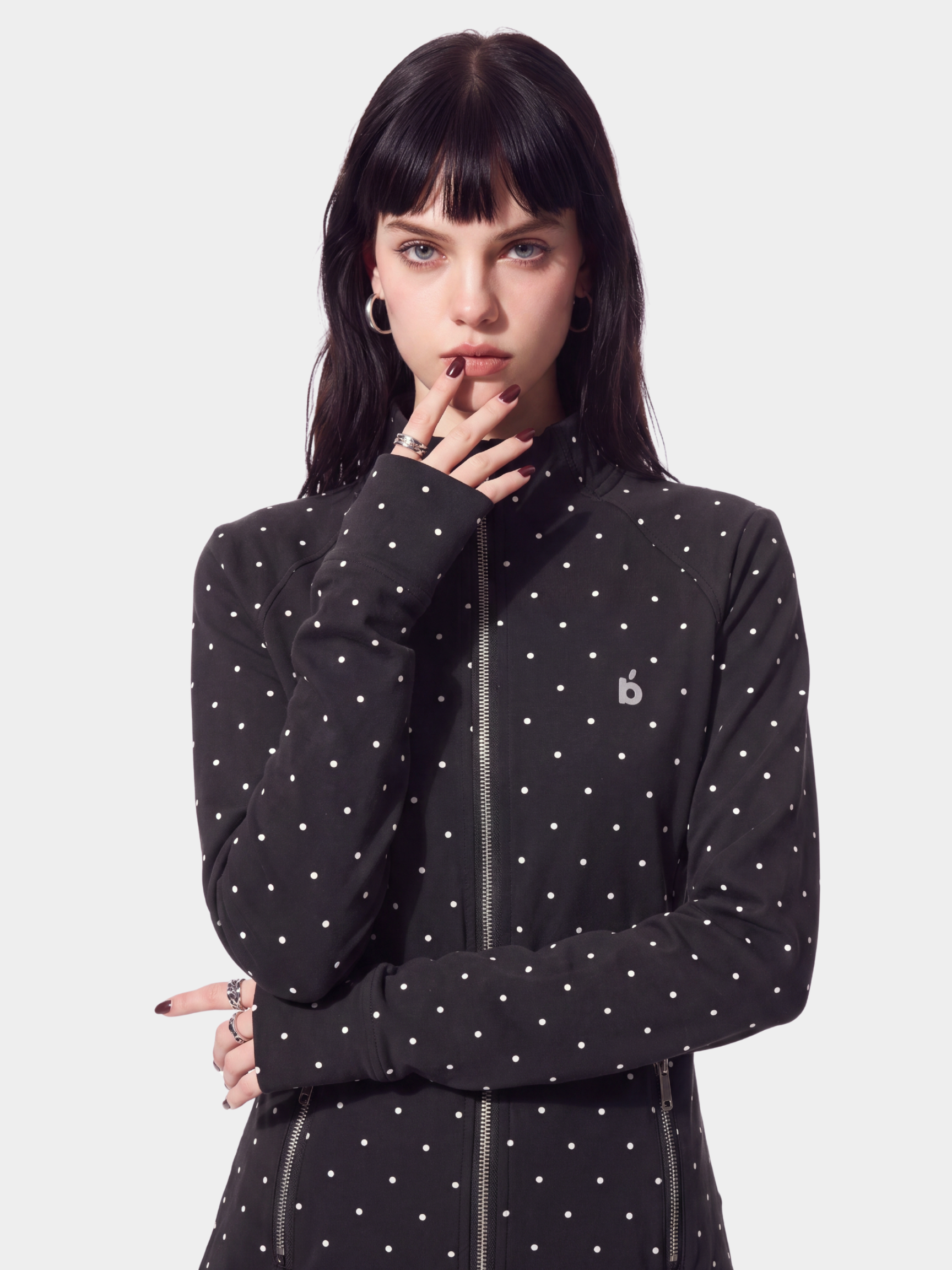 PolkaVeil - Women's UPF 50+ Polka Dot Fitted Sun Protection Jacket