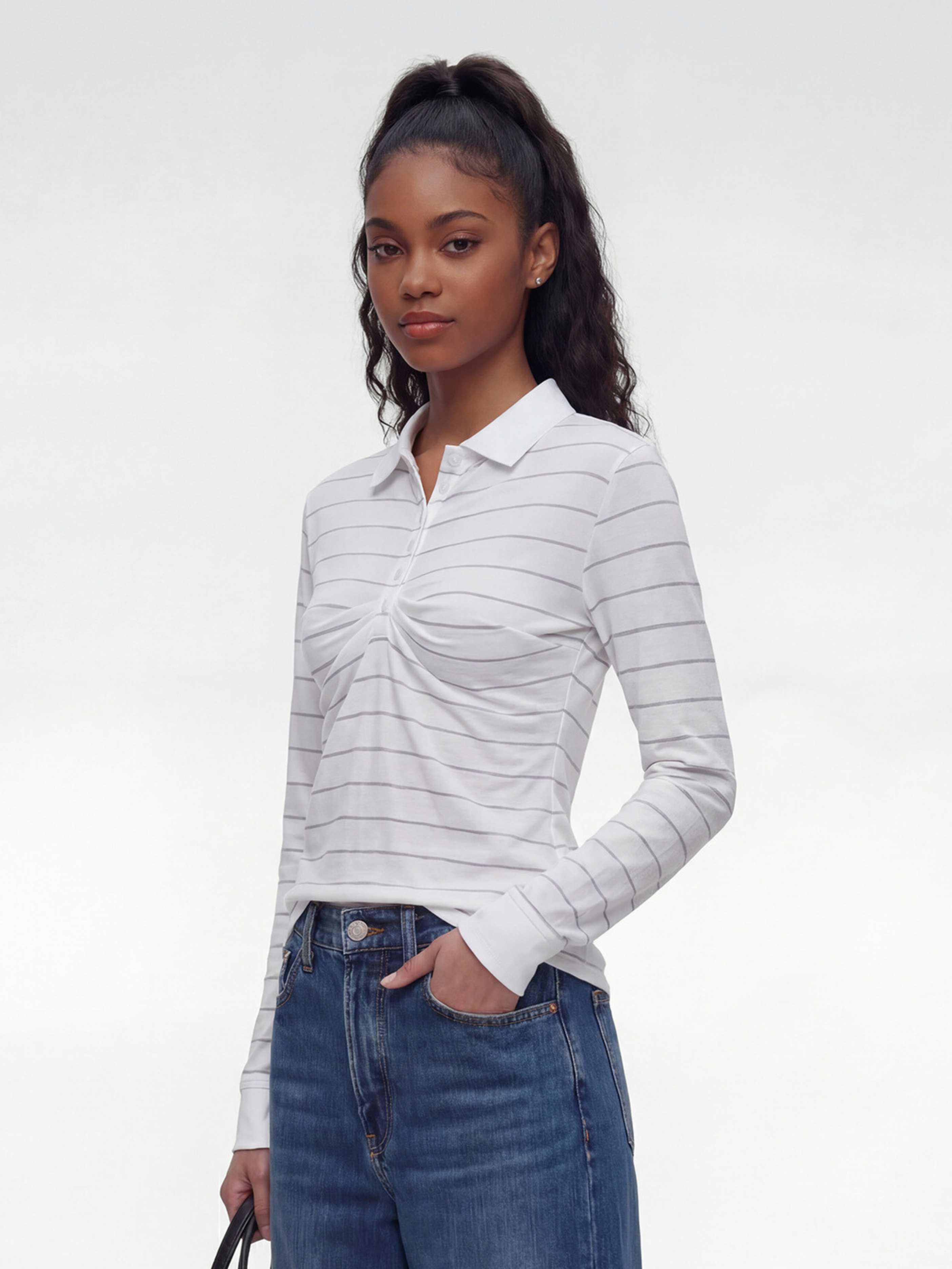 Ironwhisper - Women's Slim-Fit Long Sleeve Polo Shirt