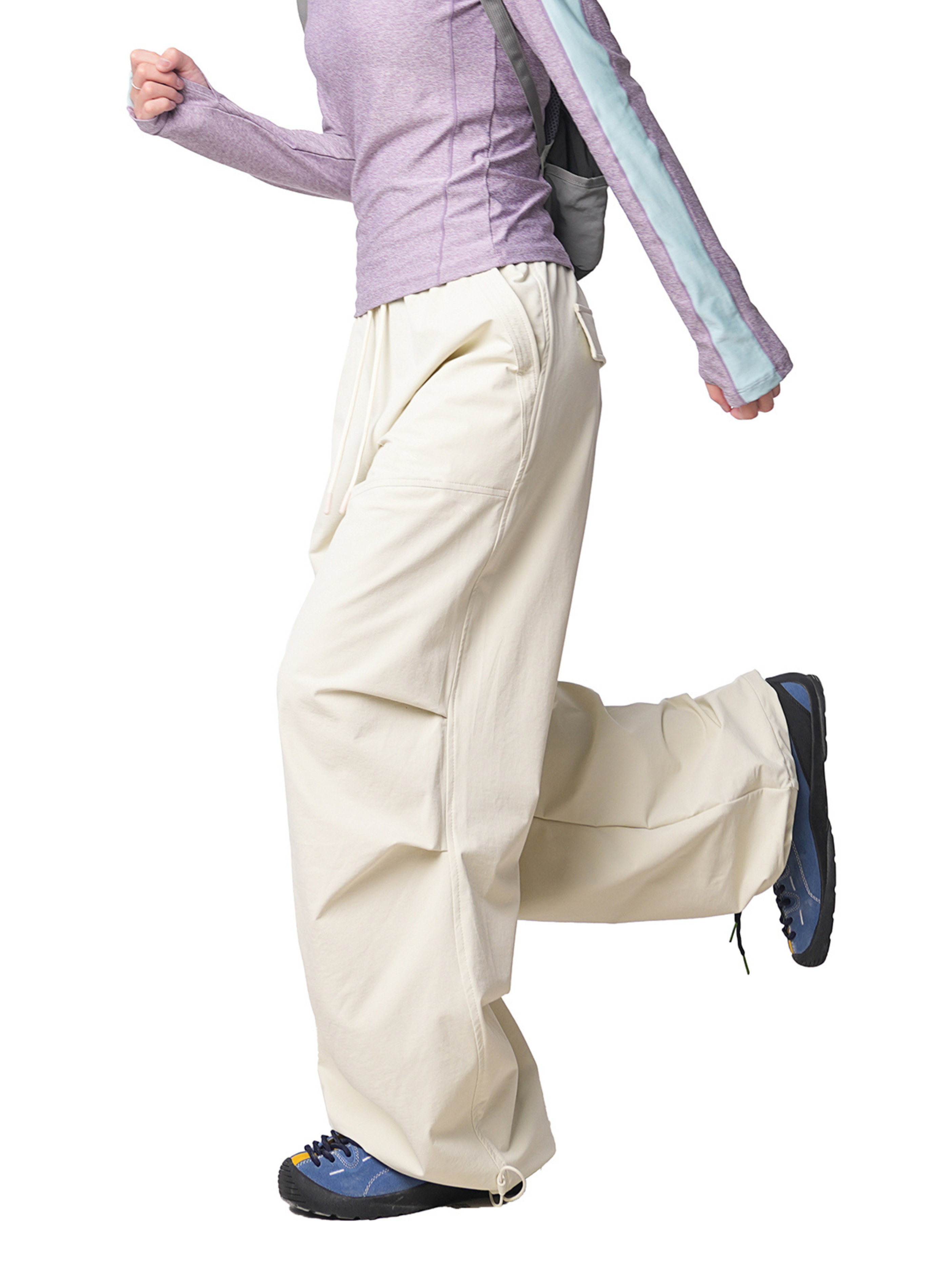 Backtrail - Unisex Wrinkled Straight-Leg Paratrooper Cargo Pants