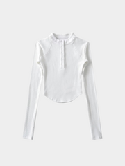 Canyonnest - Women's Fleece-Lined Curved-Hem Long Sleeve Top