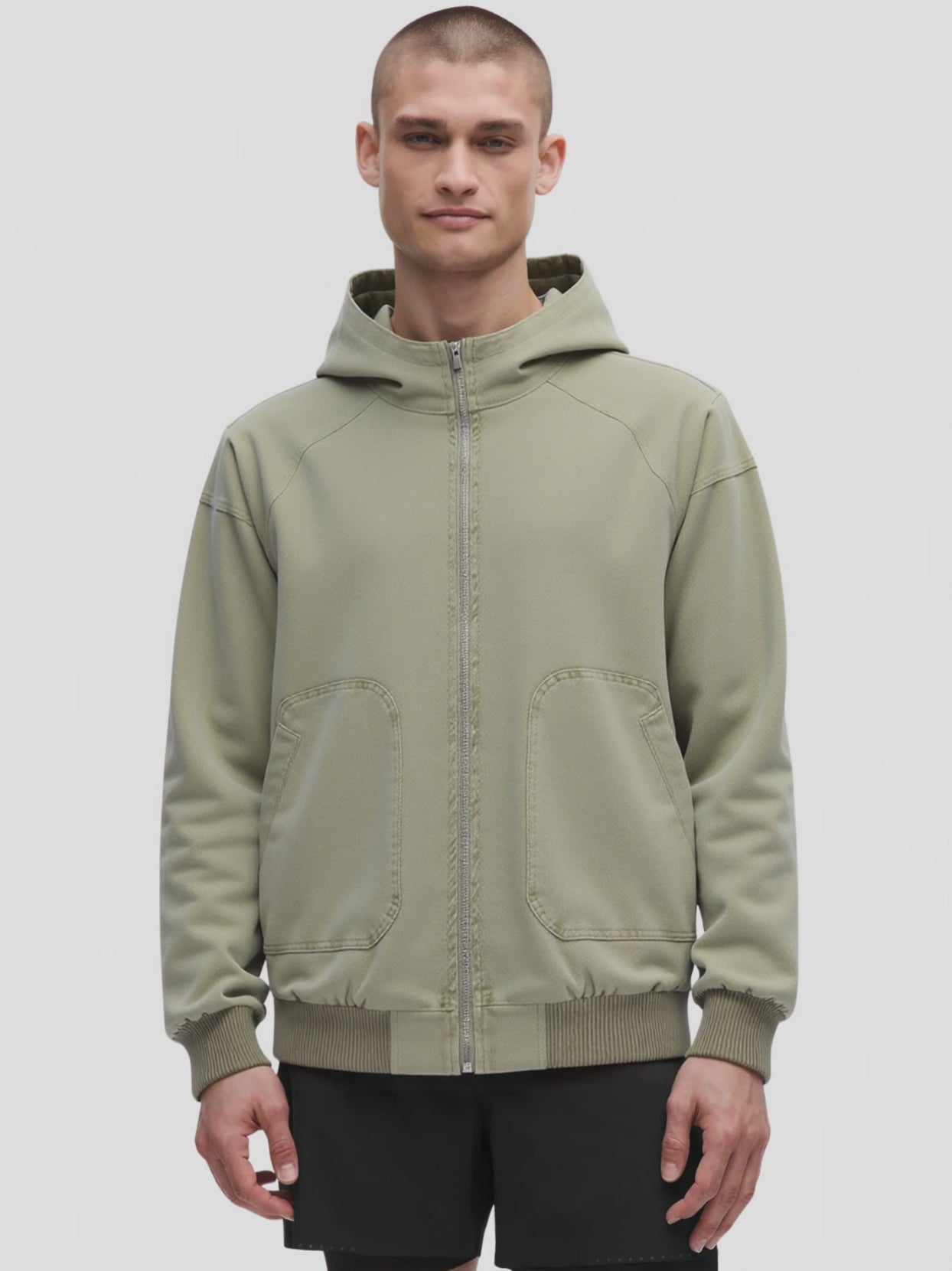Load video: CampLite - Men&#39;s Patchwork Utility Hoodie