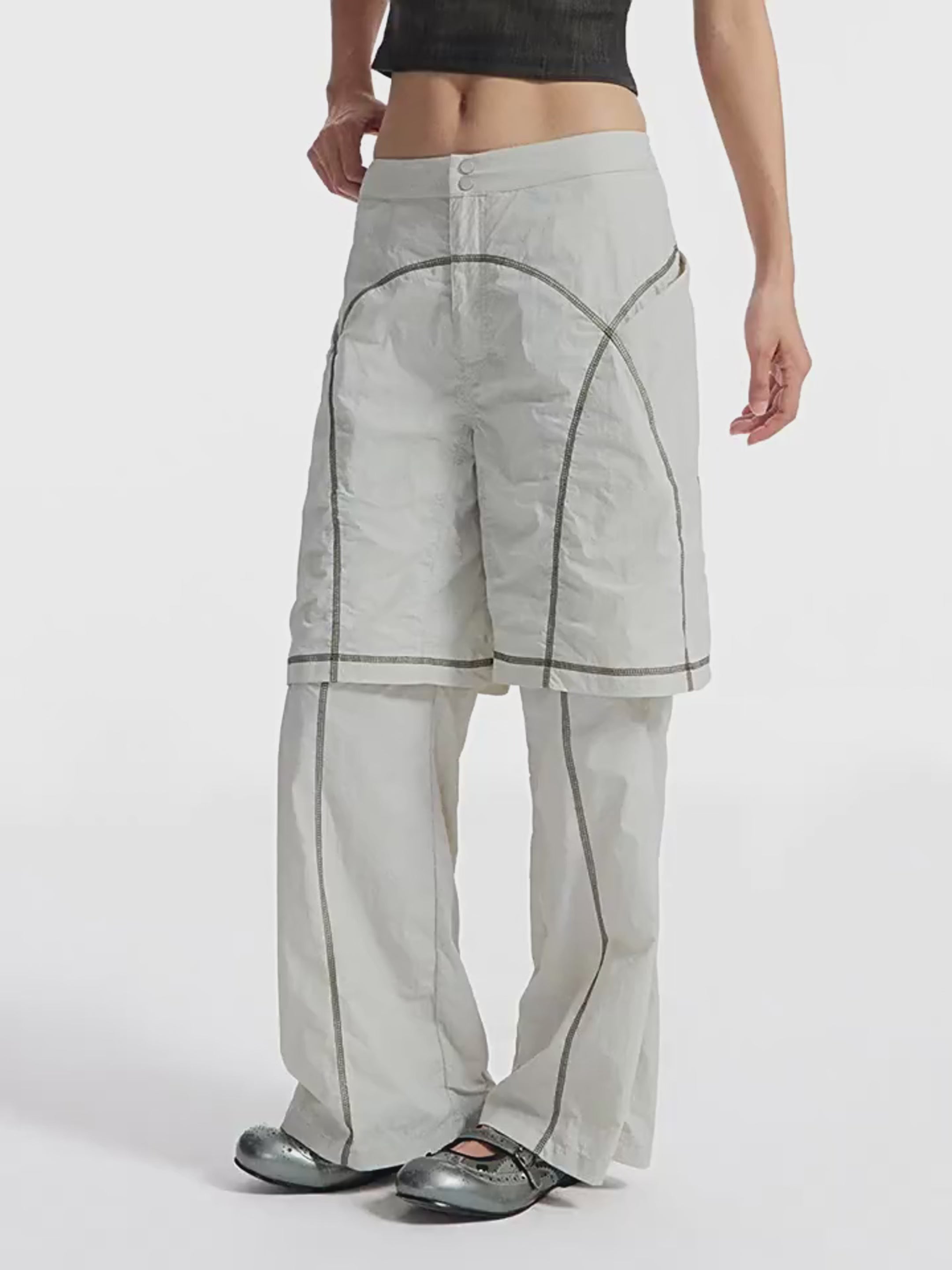 Load video: ThornField - Women‘s Double-Layered Tennis Straight-Leg Pants